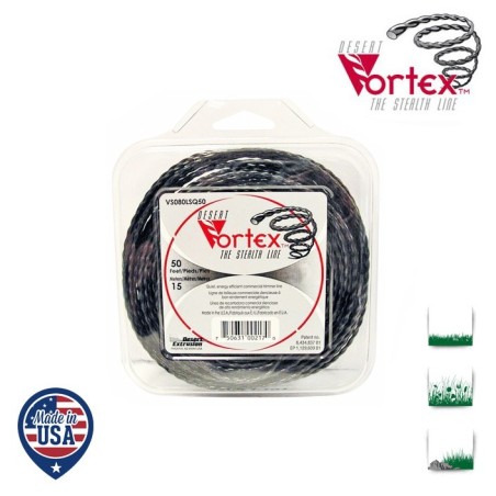 Coque fil nylon hélicoïdal copolymère VORTEX - 2,40 mm x 15m - qualité professionnelle - fabrication américaine