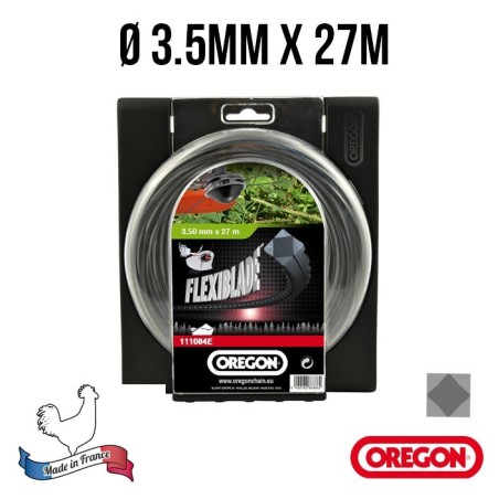 Fil débroussailleuse OREGON carré flexiblade 3,5 mm x 27m (coque)