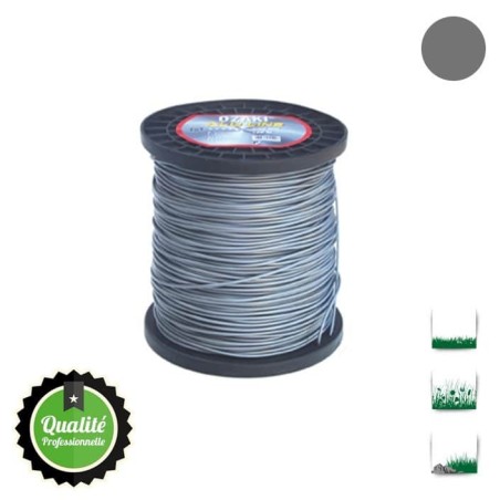 Bobine fil nylon bi-composant OZAKI alu line - 2,50 mm x 243M - qualité professionnelle