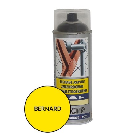 Peinture spéciale motoculture couleur JAUNE BERNARD - Aérosol 400ml