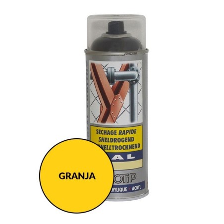 Peinture spéciale motoculture couleur JAUNE GRANJA - Aérosol 400ml