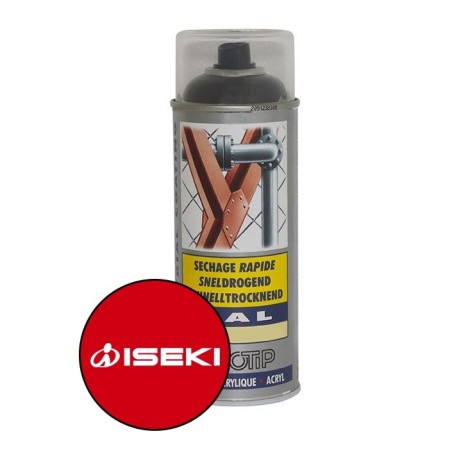 Peinture spéciale motoculture couleur ROUGE ISEKI - Aérosol 400ml