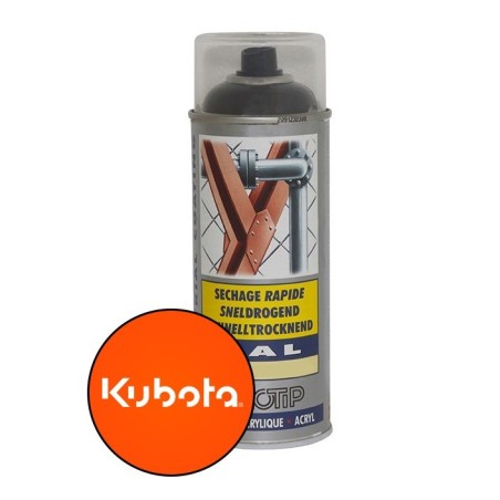 Peinture spéciale motoculture couleur ORANGE KUBOTA - Aérosol 400ml