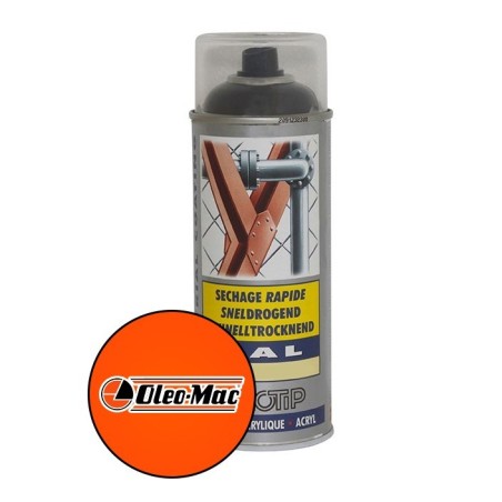 Peinture spéciale motoculture couleur ORANGE OLEO MAC - Aérosol 400ml