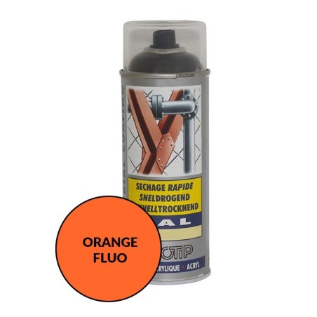 Peinture spéciale motoculture couleur ORANGE FLUO - Aérosol 400ml