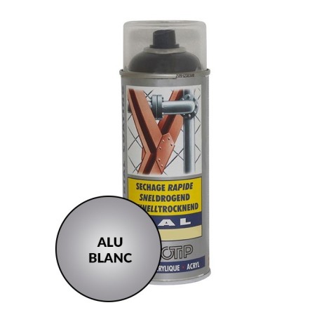 Peinture spéciale motoculture couleur ALU BLANC - Aérosol 400ml