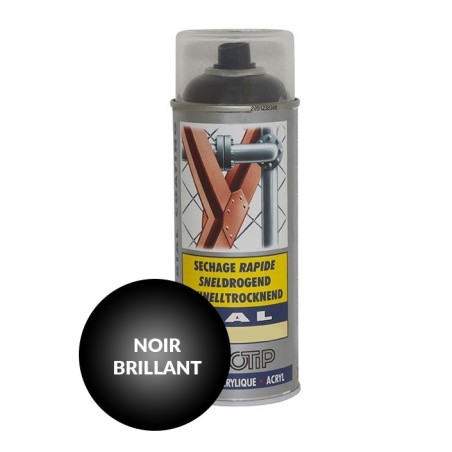 Peinture spéciale motoculture couleur NOIR BRILLANT - Aérosol 400ml