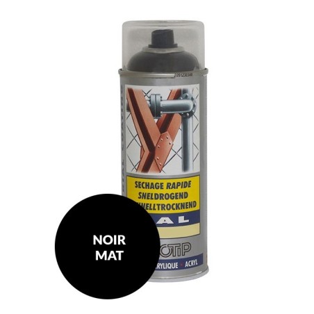 Peinture spéciale motoculture couleur NOIR MAT - Aérosol 400ml