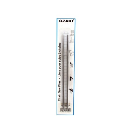 Jeu de 2 limes rondes OZAKI diamètre 4,8 mm Longueur 20 cm