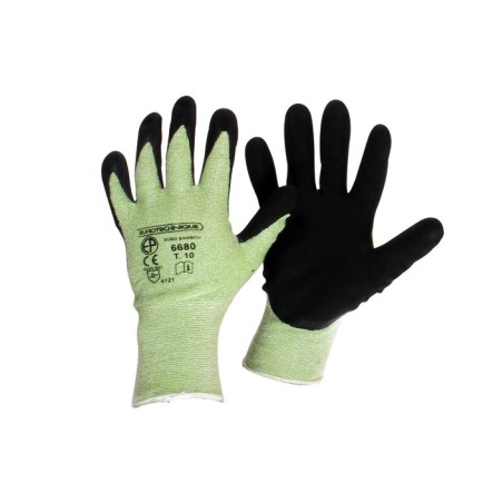 Gants d'atelier UNIVERSELLE bambou / nylon et spandex avec paume en nitrille - Norme EN420 - EN388