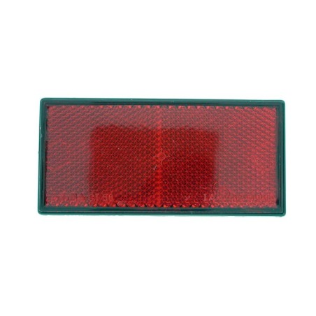 Catadioptre adhésif rouge rectangulaire 105x48 mm