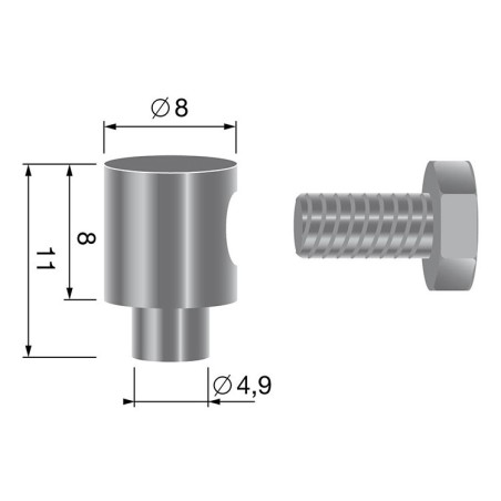 Serre câble - diamètre 2,5 mm