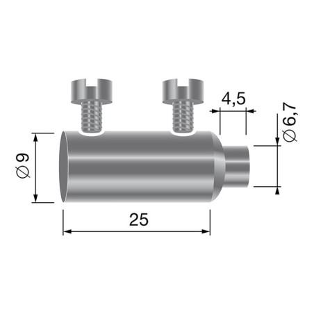 Serre câble double - diamètre 3 mm