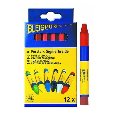 Boite de 12 craies de marquage rouge BLEISPITZ