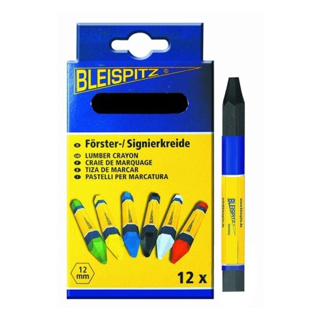 Boite de 12 craies de marquage noire BLEISPITZ