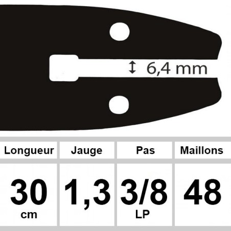 Guide OZAKI 30  cm 3/8LP 1,3mm