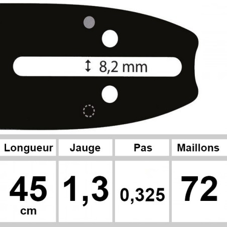 Guide OZAKI 45 cm 0,325 1,3mm