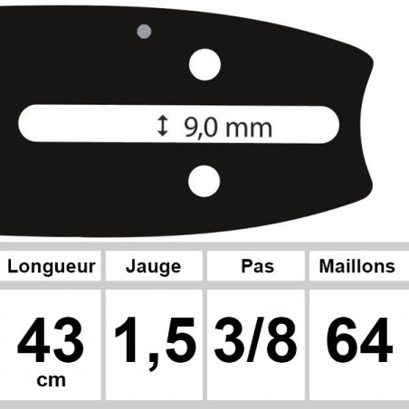 Guide Husqvarna - Ozaki coupe 43 cm