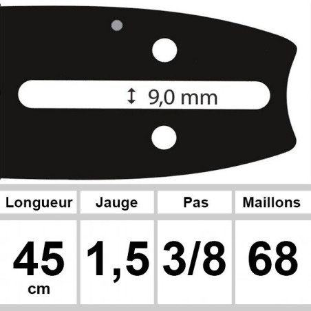 Guide Husqvarna - Ozaki coupe 45 cm