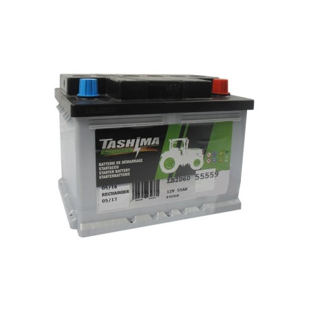 Batterie 12V 55A/H - borne + à droite - TASHIMA