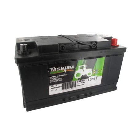 Batterie 12V 95A/H - borne + à droite - TASHIMA