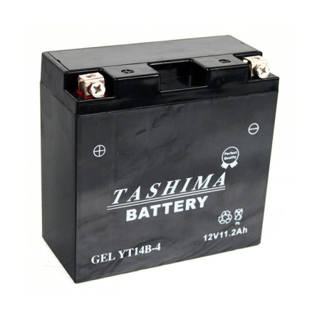 Batterie gel YT14B4 + à gauche