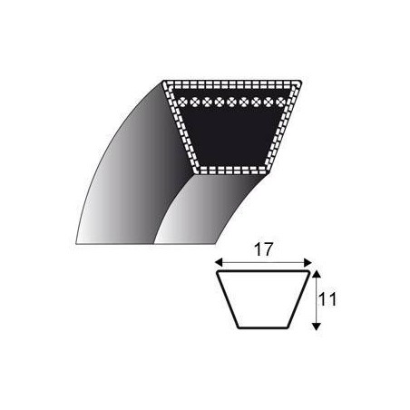 Courroie B53 - Trapézoidale 17 mm x 1419 mm - KARSIT 492063 LAWN BOY - 492063 - 647272731192