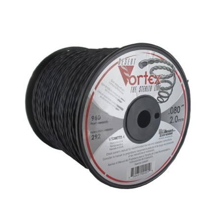 Bobine fil nylon hélicoïdal copolymère VORTEX - 2.00mm x 292m - Qualité professionnelle - Fabrication américaine