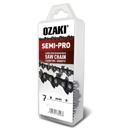 Chaine OZAKI ZK38LP50-E40 coupe de 25 cm, 40 maillons, pas 3/8 LP, jauge 1,3 (0,050")