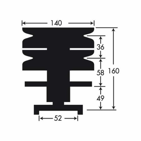 Palier avec poulie double diamètre 140 CAST - DYNAMARK - AMF - NOMA 310675