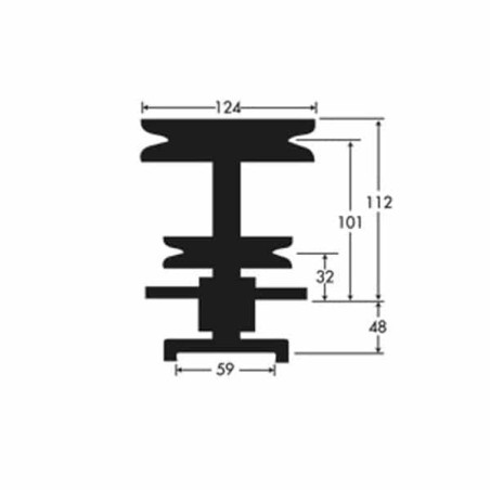 Palier de lame AYP 121705x - 121704x - 106040x - 106041x HUSQVARNA 532106041 - 532121705