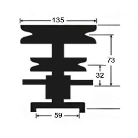 Palier de lame AYP 136819 - 121622x - 136818 - 105483x - 106037x HUSQVARNA 532121658 - 532136819