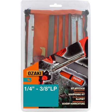 Kit d'affûtage OZAKI 5605-007-1027 pour chaîne 1/4" - 3/8LP" diamètre de la lime 4 mm