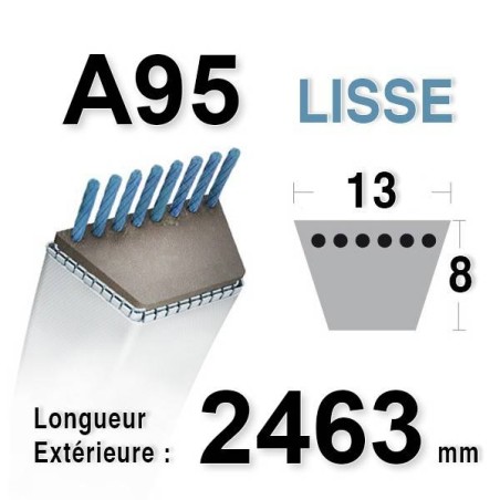 Courroie 13MM X 2463MM - A95