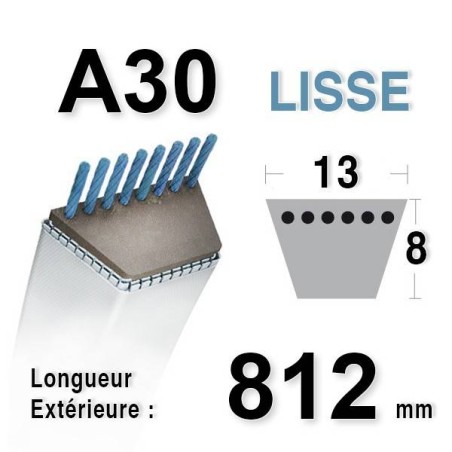 Courroie 13MM X 812MM - A30