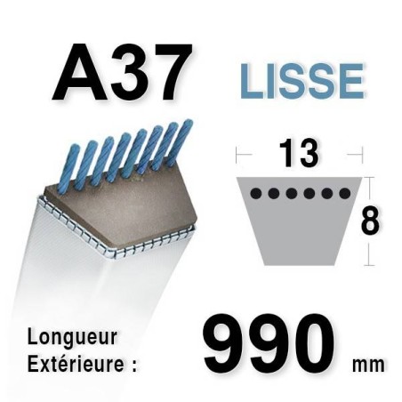 Courroie 13MM X 990MM - A37
