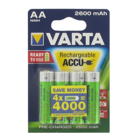 Blister de 4 accumulateurs rechargeables VARTA HR06