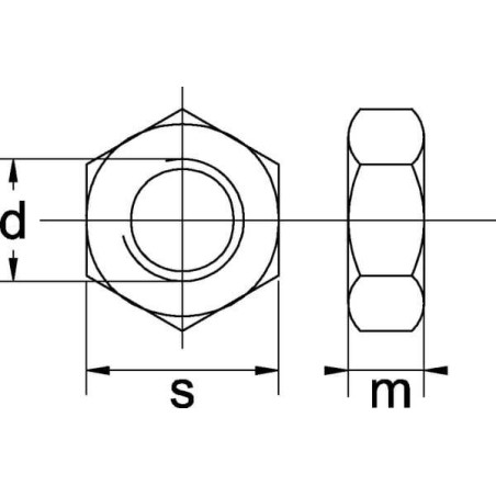 Écrou hexagonal M22x2,50 UNIVERSEL 93422RVSP001