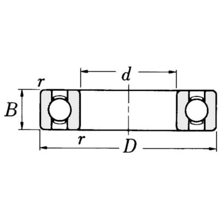 Roulement rainuré à billes SKF 75006202582RS