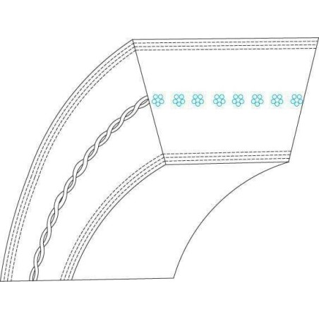 Courroie trapézoïdale MTD 75404285 - 754-04285