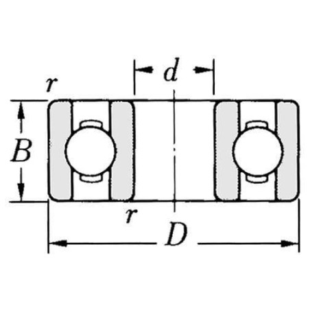 Roulement rainuré à billes SKF 75006202RS