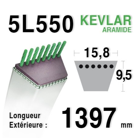 Courroie 5L550 - 5L55 MTD 754144 - 90-47-954