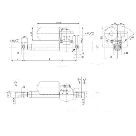 Actionneur 12V LINAK LA3015012