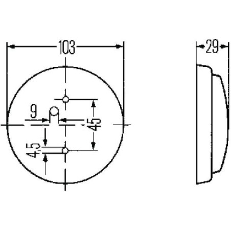 Plafonnier intérieur de cabine HELLA 2JA003231011