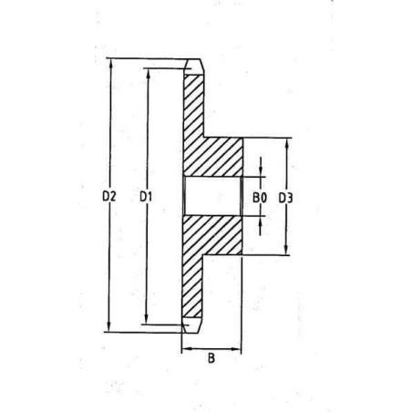 Pignon simplex 26 dents chaîne 1/2" UNIVERSEL SE1226