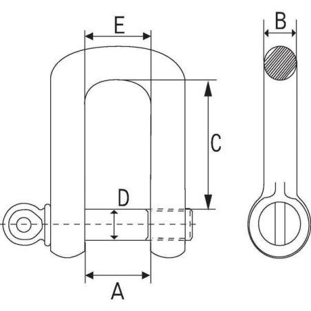 Manille haute résitance 3/8" MCBULL FSH38S