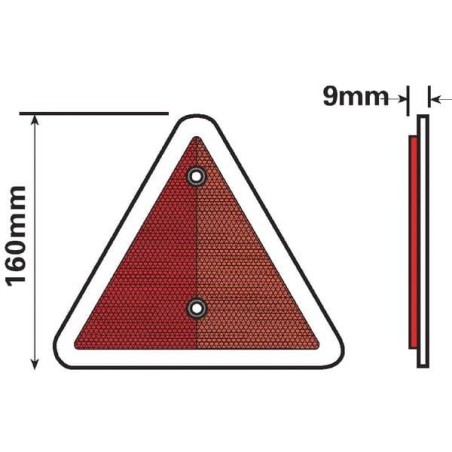 Kit de 2 catadioptres rectangle rouge 160mm à visser UNIVERSEL TOR4551