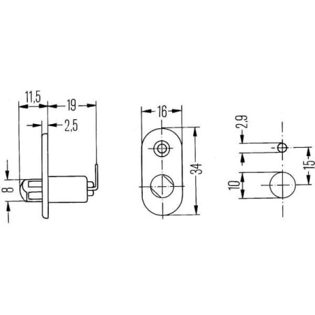 Interrupteur de porte HELLA 6ZF004365011