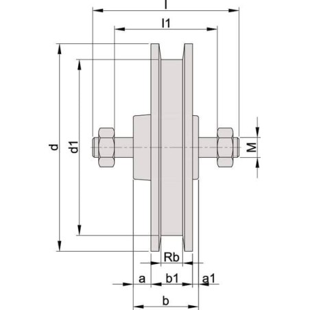 Galet de porte coulissant MEA TB330455