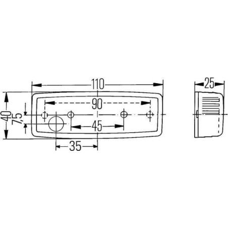 Feu de position HELLA 2PF006717011